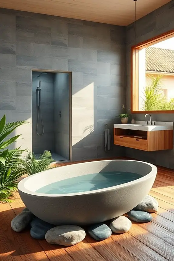 natural stone bathroom serenity
