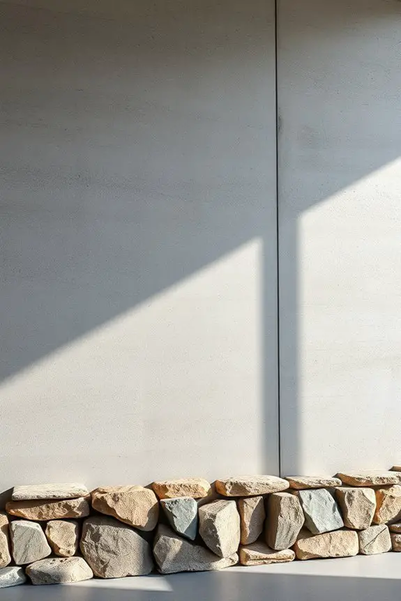 natural stone enhances concrete