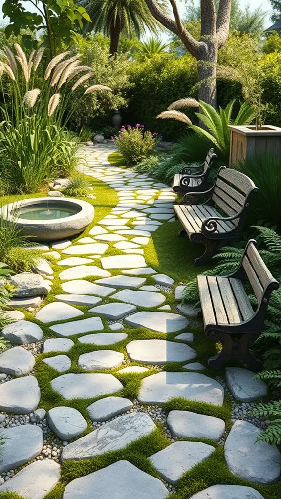 natural stone garden pathways