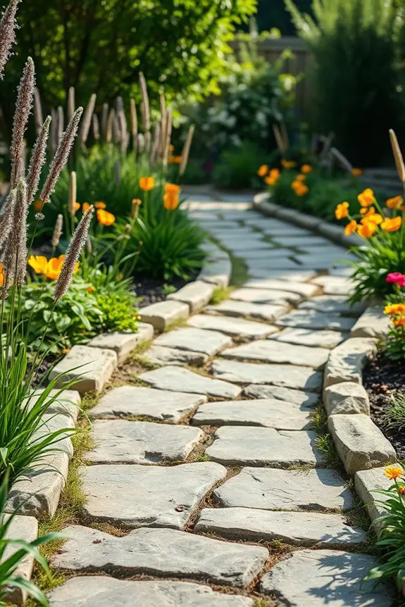 natural stone garden pathways