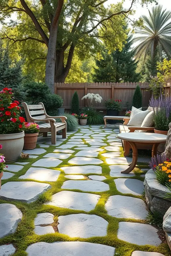 natural stone garden pathways