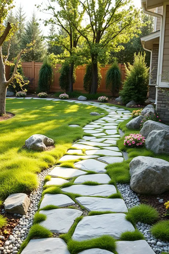 natural stone pathway design