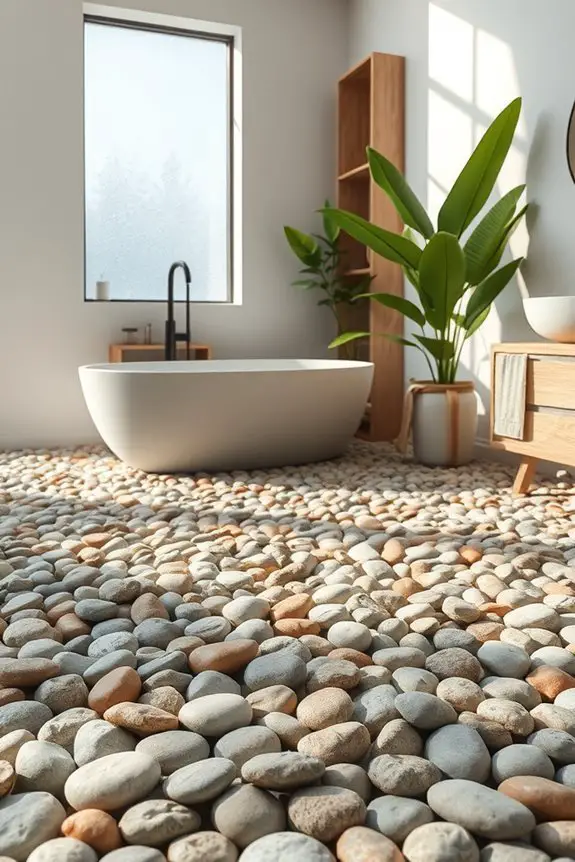 natural textured bathroom flooring