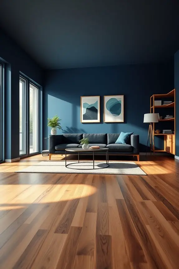 natural wood accents contrast