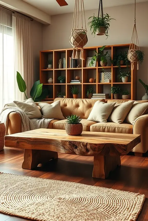 natural wood accents enhance