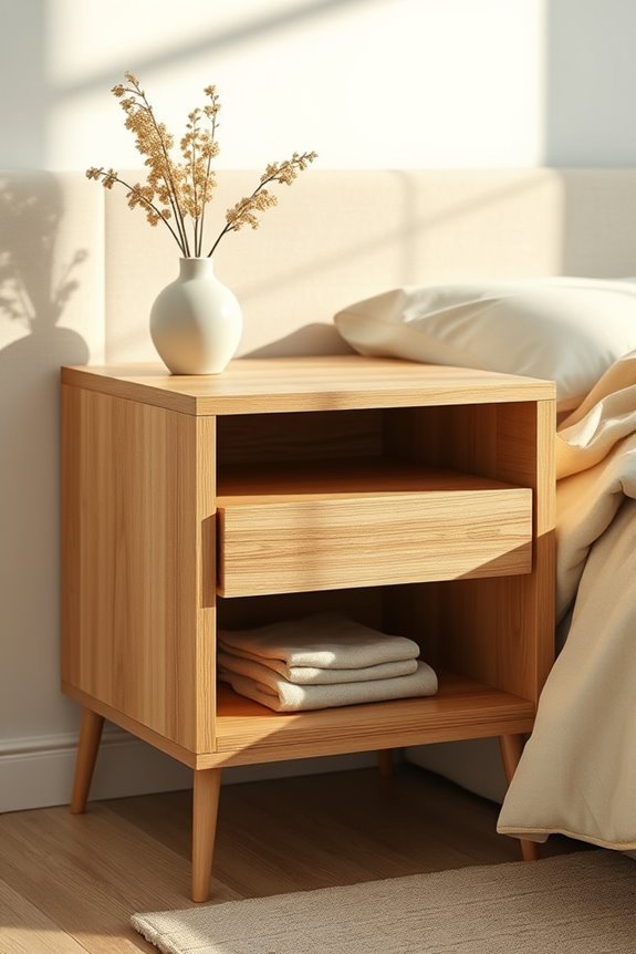natural wood bedside charm