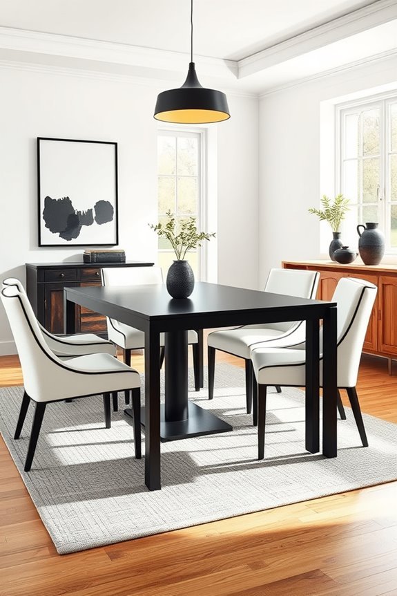 natural wood dining accents
