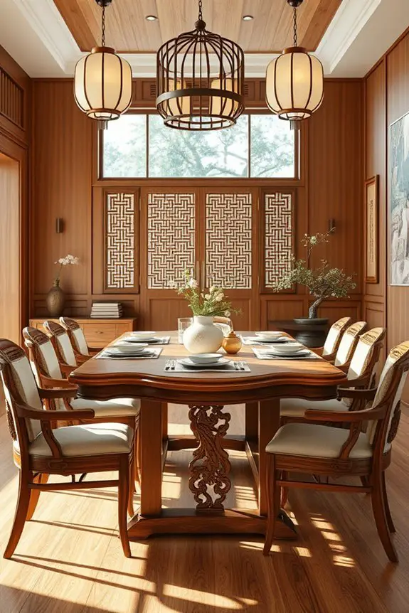 natural wood dining elegance