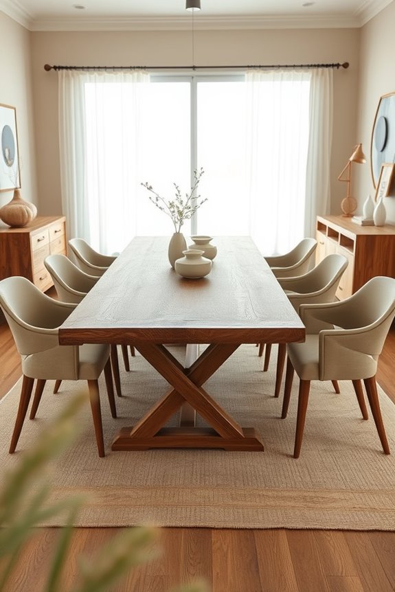 natural wood dining warmth