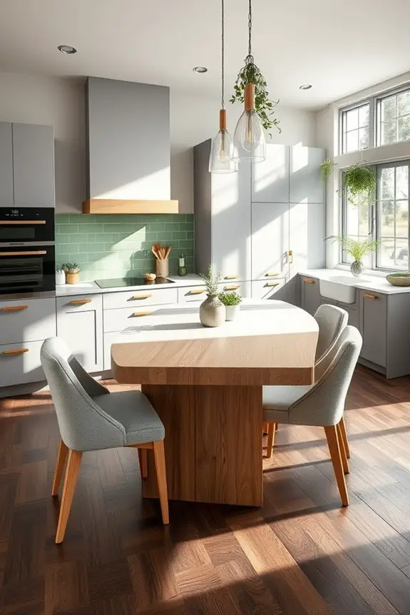 natural wood enhances kitchens
