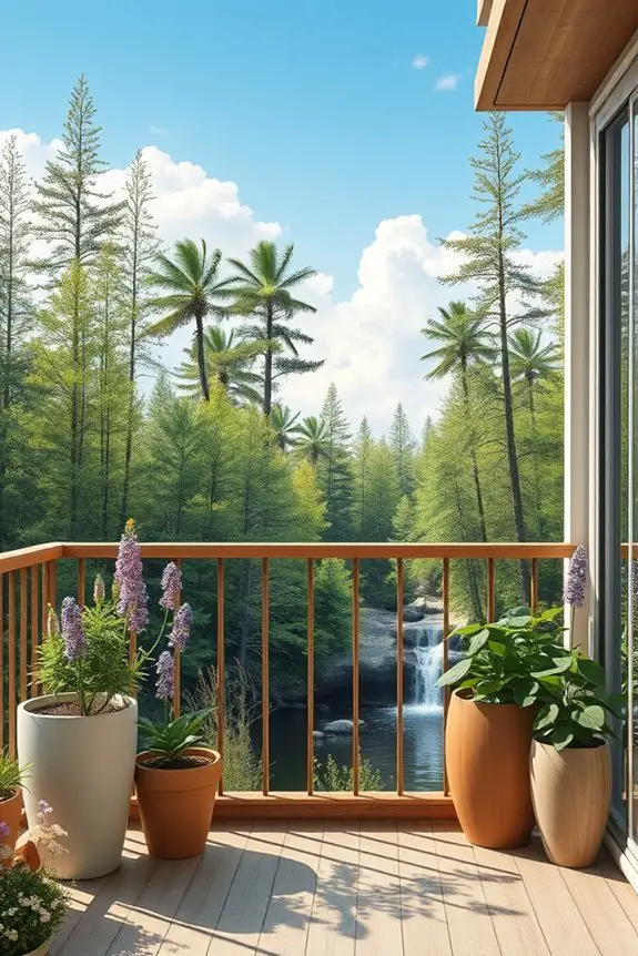 nature inspired balcony murals