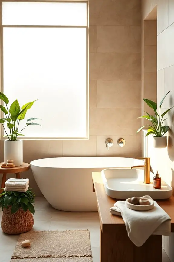 nature inspired bathroom decor
