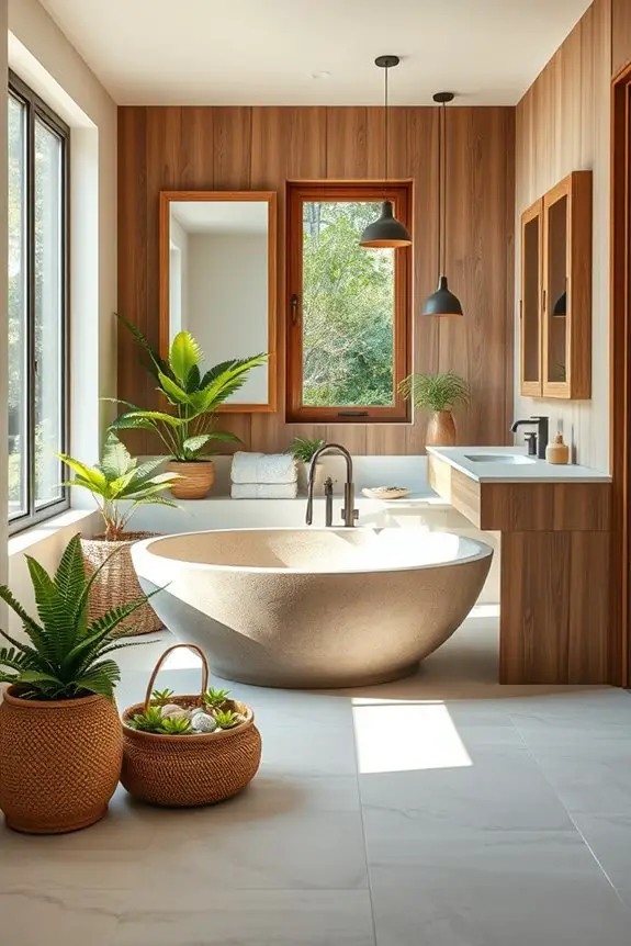 nature inspired bathroom decor