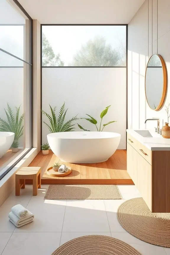 nature inspired bathroom oasis