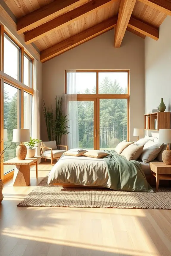 nature inspired bedroom ambiance