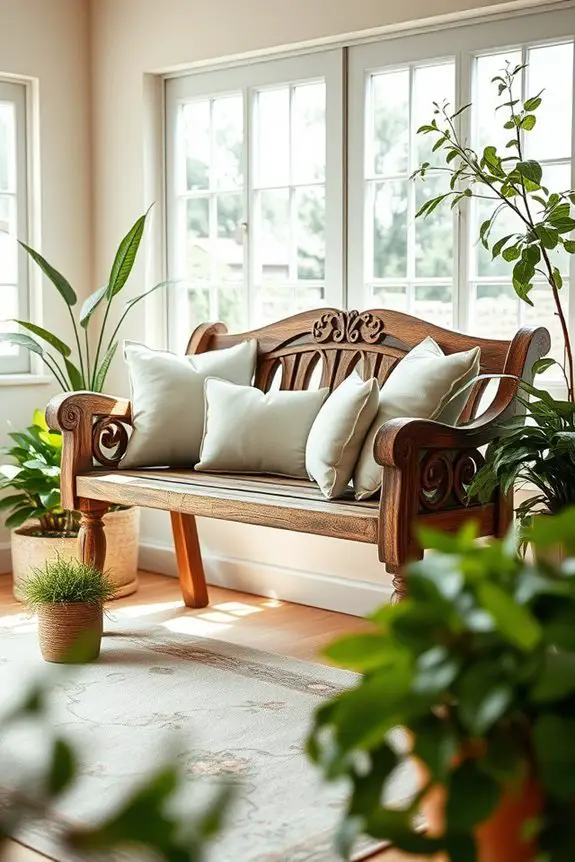 nature inspired bedroom seating