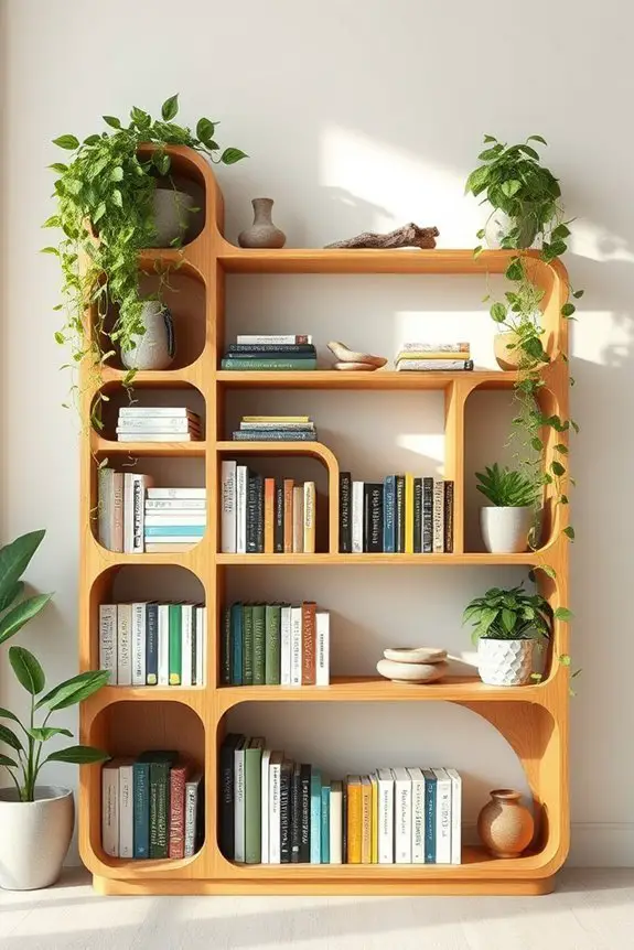nature inspired bookshelf designs