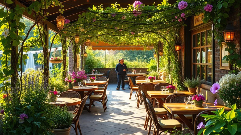 nature inspired cafe garden designs