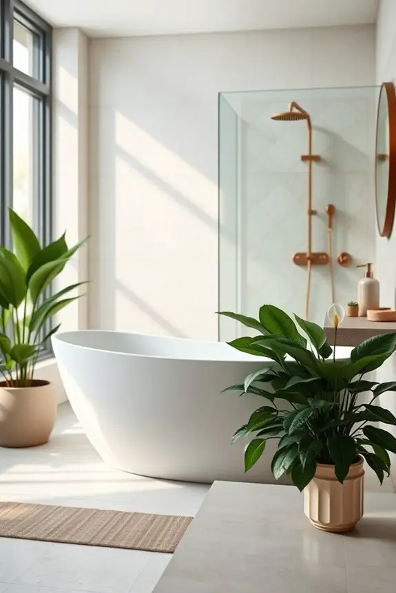 nature inspired calming bathroom decor