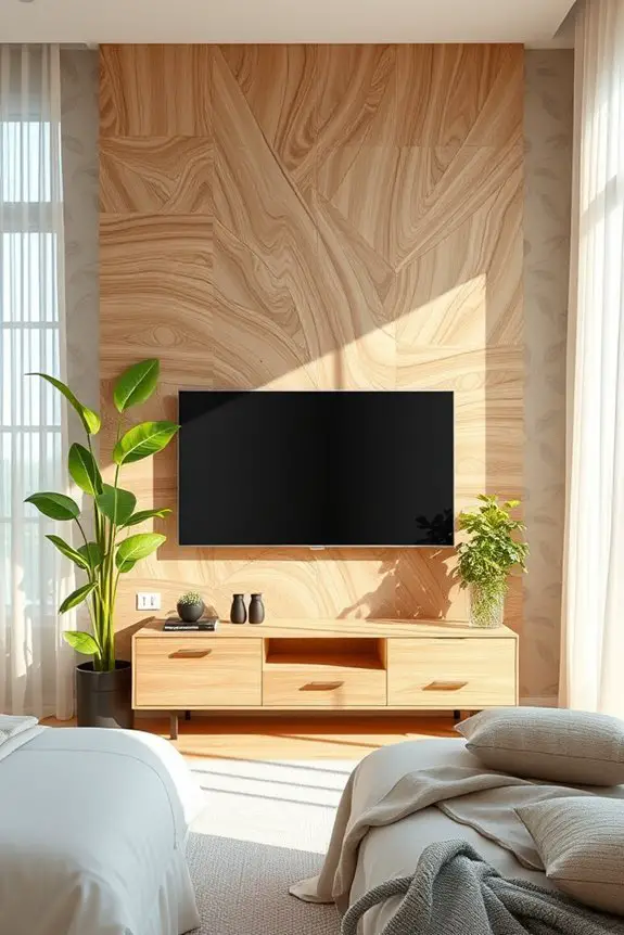 nature inspired calming bedroom design