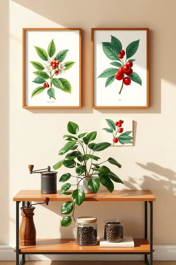 nature inspired coffee decor