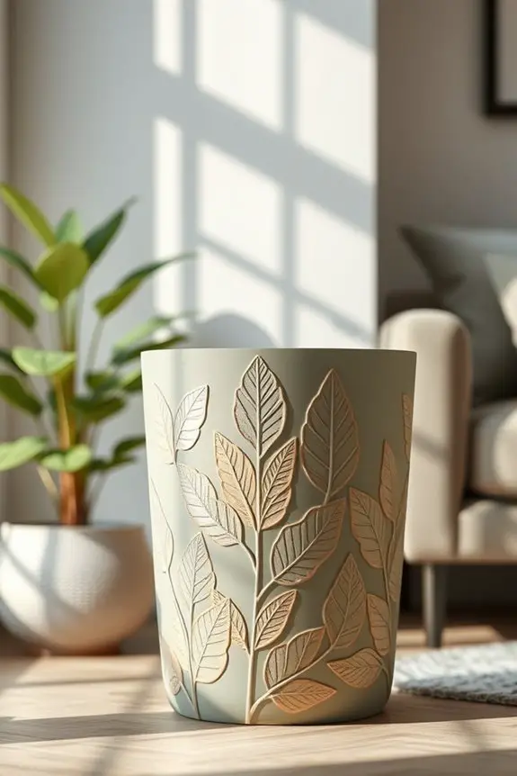 nature inspired decorative dustbins