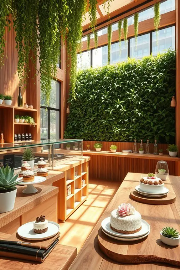 nature inspired dessert ambiance