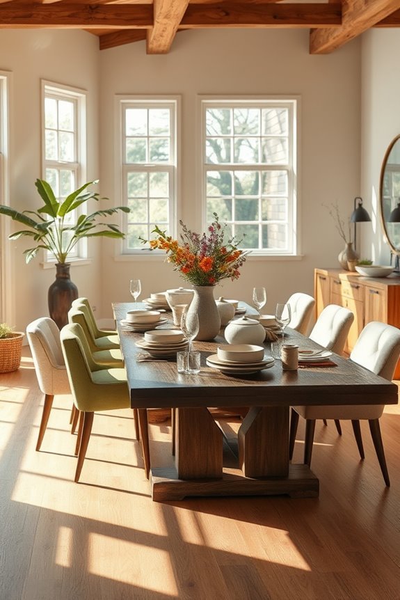 nature inspired dining decor elements