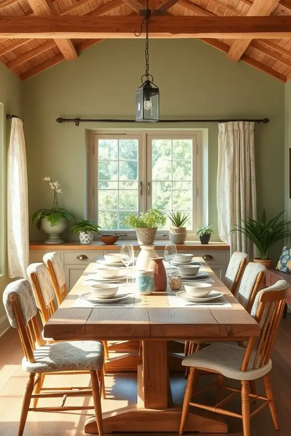 nature inspired dining room colors
