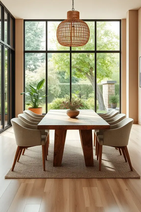 nature inspired dining room design