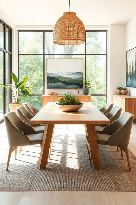 nature inspired dining room design
