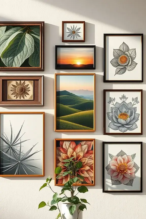 nature inspired framed art