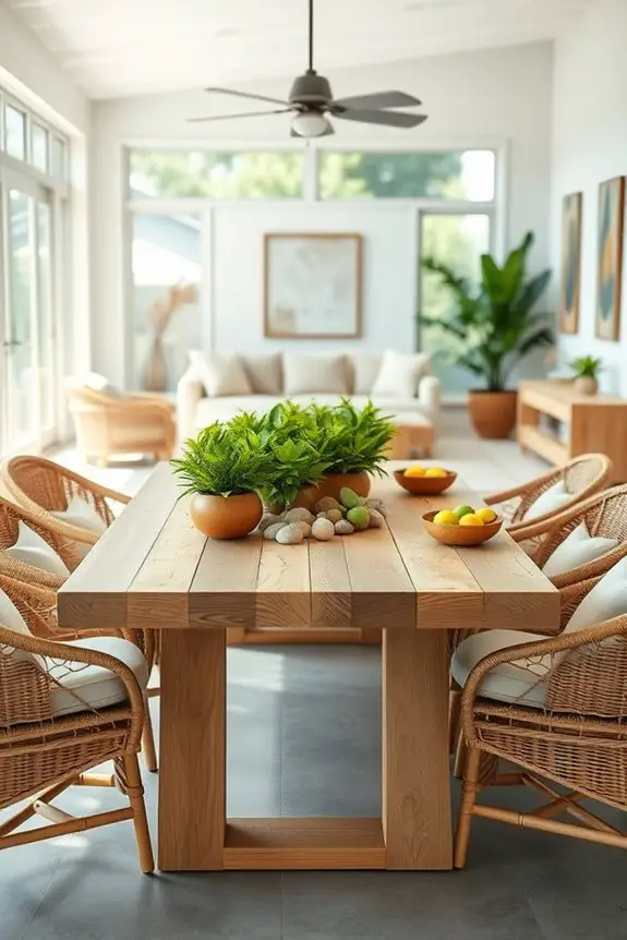 nature inspired indoor dining