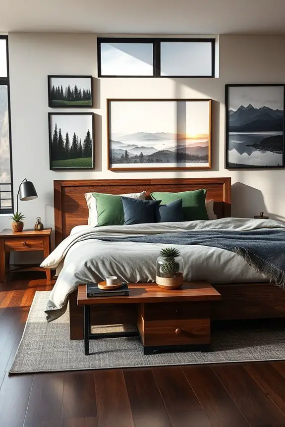 nature inspired masculine wall decor