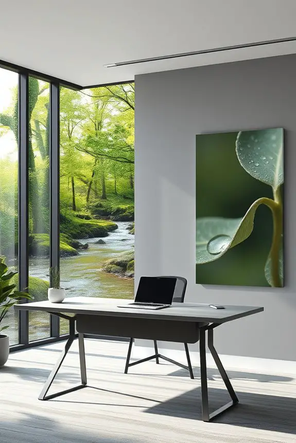 nature inspired office decor