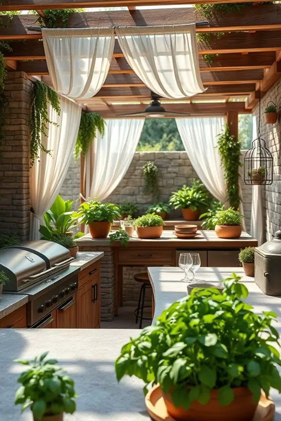 nature inspired outdoor kitchen design