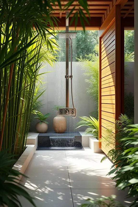 nature inspired outdoor showers