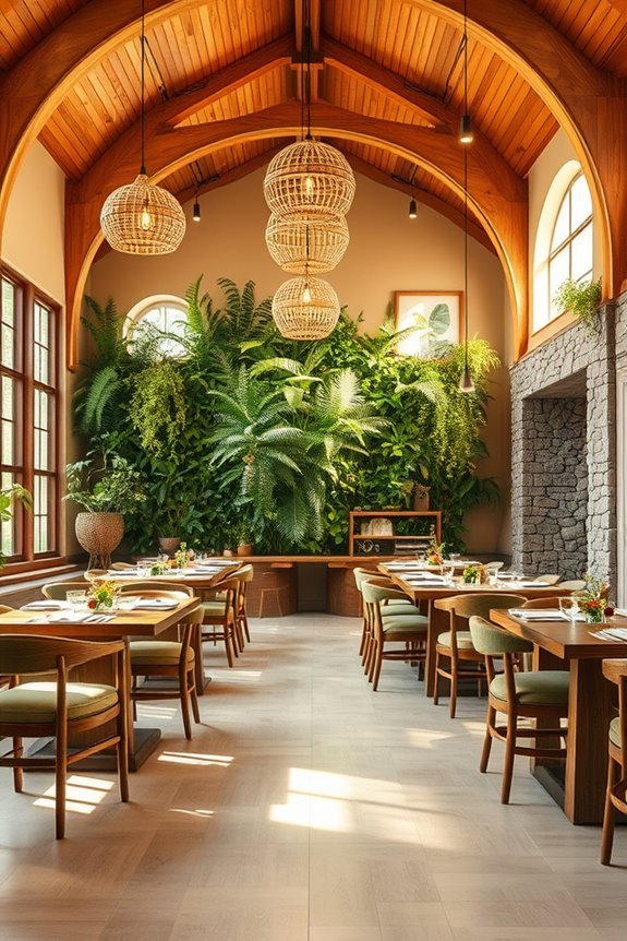 nature inspired restaurant ambiance