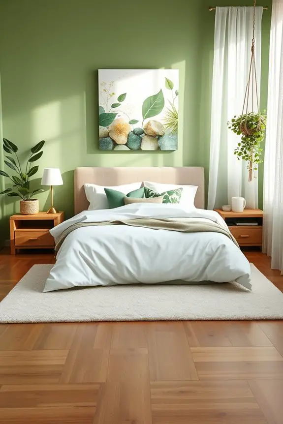 nature inspired serene bedroom decor