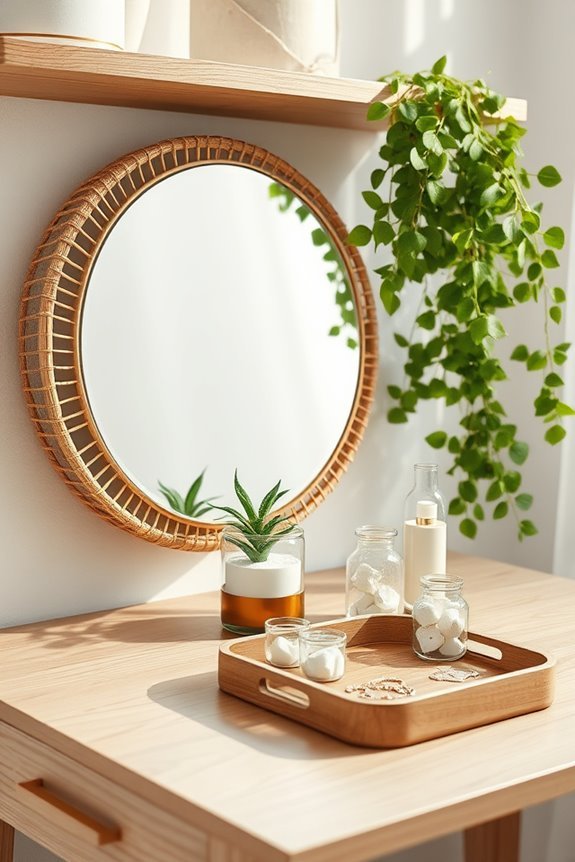 nature inspired serene dressing table