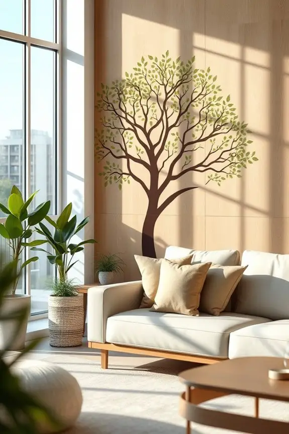 nature inspired vinyl wall art