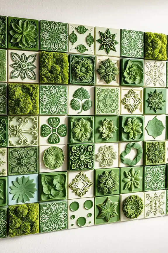 nature inspired wall decor tiles