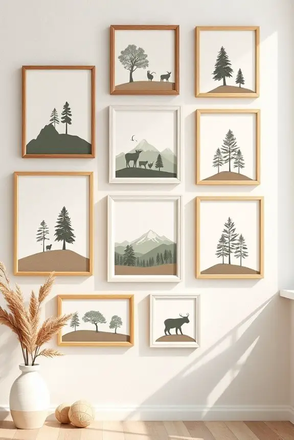 nature inspired wall silhouettes