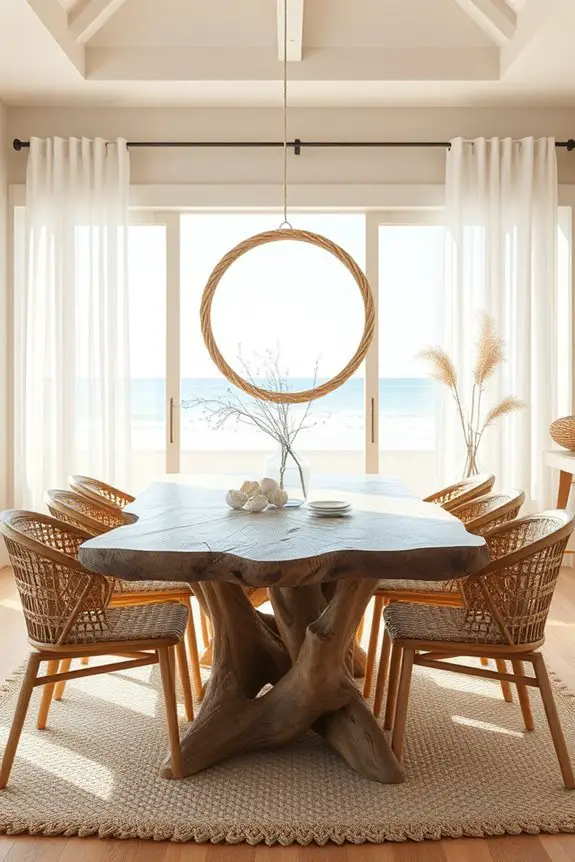 nautical driftwood dining charm