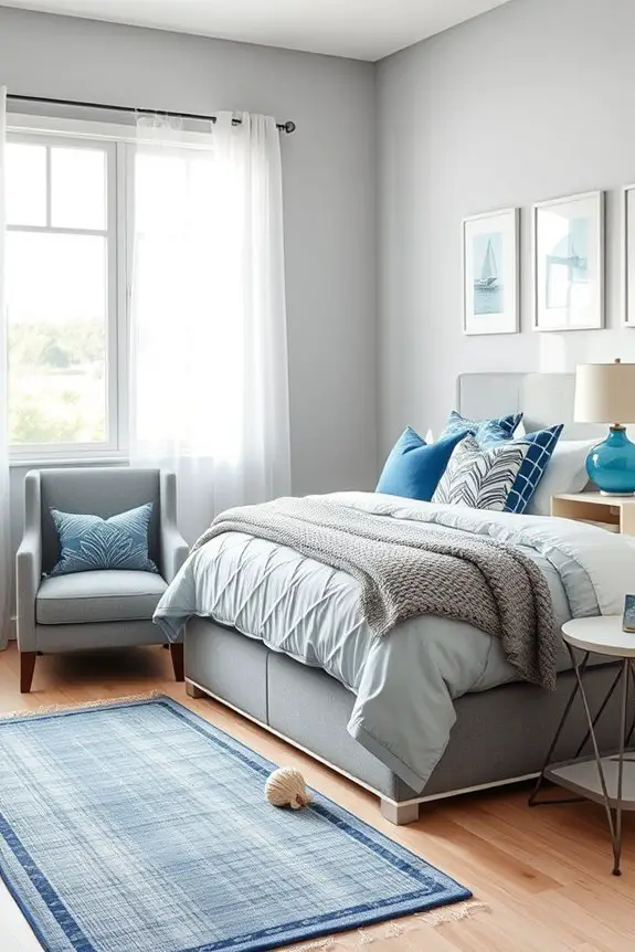 nautical grey and blue d cor