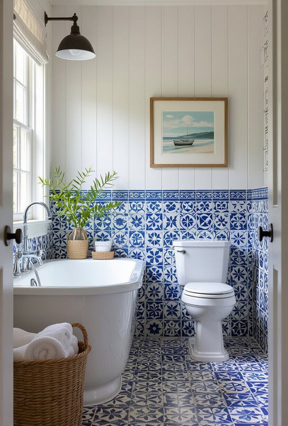 nautical navy tiles practical