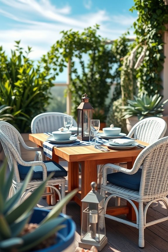 nautical outdoor dining retreat