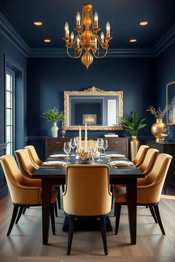 navy and gold elegance