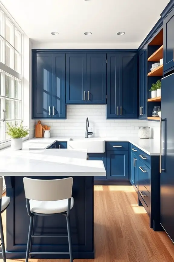 navy and white elegance