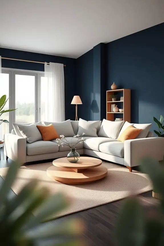 navy blue creates tranquility